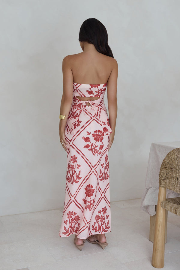 Minimale Maxi Skirt Red
