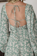 Garden Chic Mini Dress Green