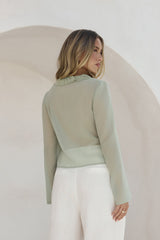Stroke Of Luck Long Sleeve Top Sage