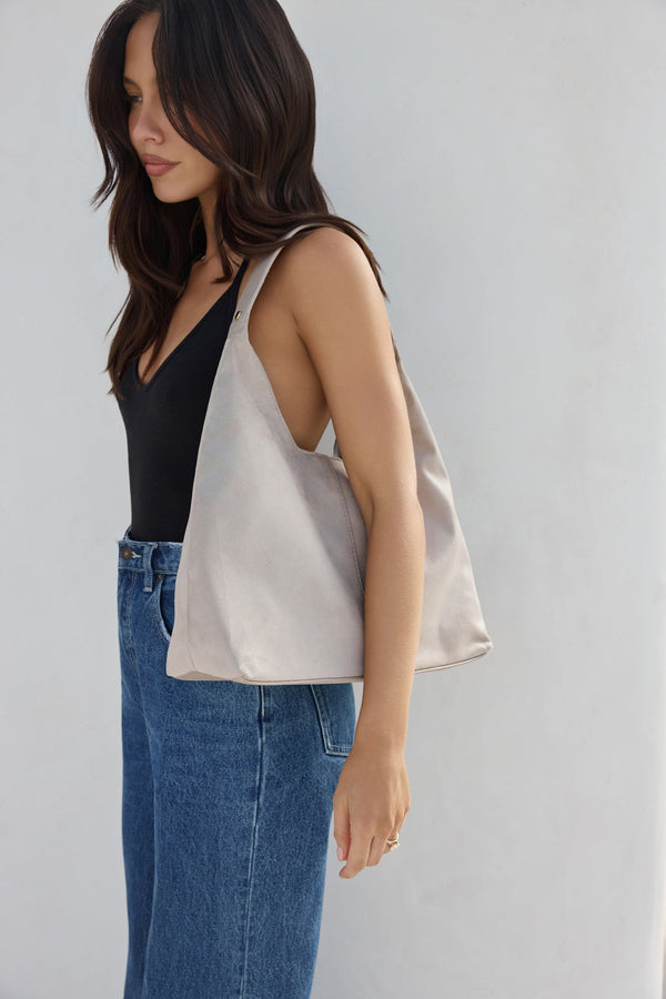 Tammy Shoulder Bag Mist Suede