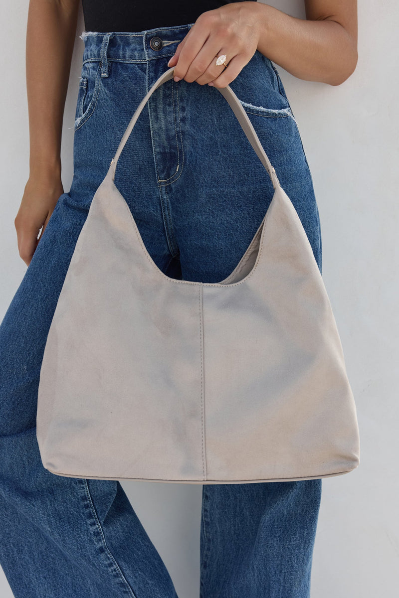 Tammy Shoulder Bag Mist Suede