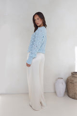 In The Reflection Satin Pants Cream
