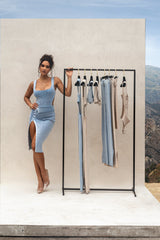 Denim/White Over The Top Skirt