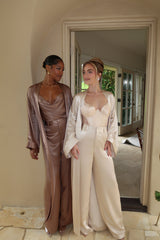 Champagne Ever After Satin Trousers