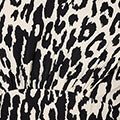 Animal Print 1/2 Flare Sleeve Midi Dress