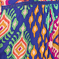 Ikat Print Lace Trim Midi Smock Dress