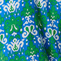 Printed Tie Bardot Neck Short Dress