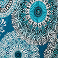 Mosaic Print Cap Sleeve Empire Maxi Dress