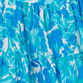 Printed Short Sleeve Tie Waist Midi Dress