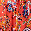 Paisley Relaxed Short Sleeve Midi Dress
