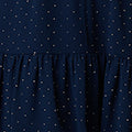 Sparkly Dot Print Semi Sheer Short Dress