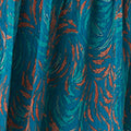 Leaf Print Sheer Tie Waist Maxi Dress