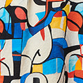 Abstract Print Knee Length Shift Dress