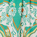 Printed Sleeveless Tie Empire Maxi Dress