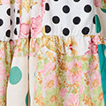 Patchwork Print Knee Length Shirt Dress