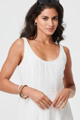 Sleeveless A-Line Scoop Neck Midi Dress