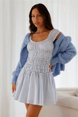 Ice Queen Knit Cardigan Blue