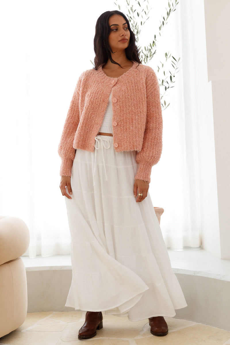Ice Queen Knit Cardigan Pink
