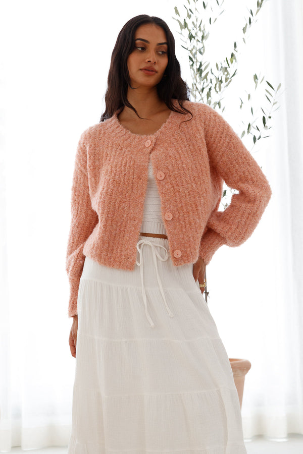 Ice Queen Knit Cardigan Pink