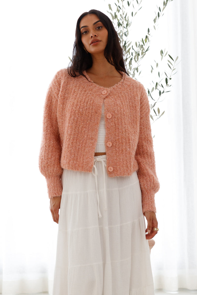 Ice Queen Knit Cardigan Pink