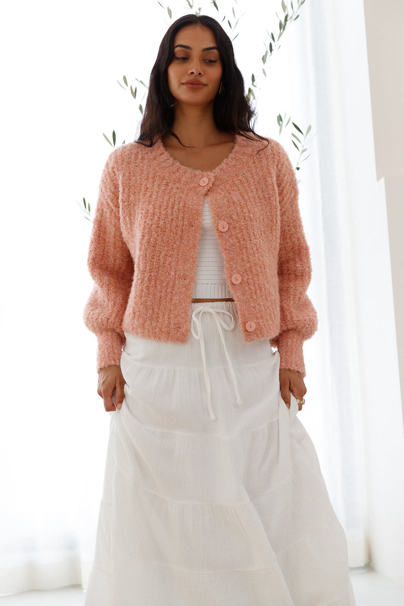 Ice Queen Knit Cardigan Pink