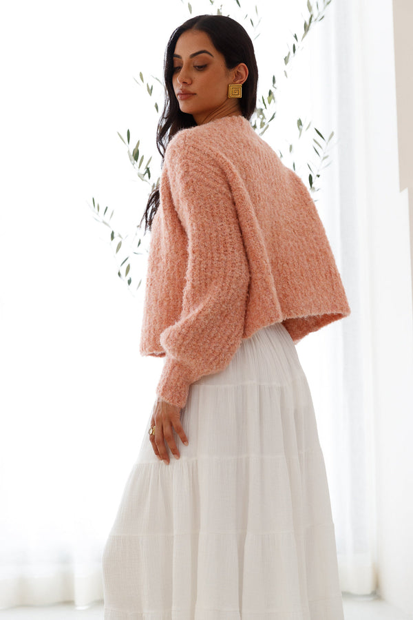 Ice Queen Knit Cardigan Pink