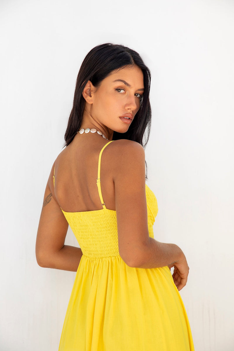 FORTUNATE ONE Blushing Lovers Maxi Dress Yellow