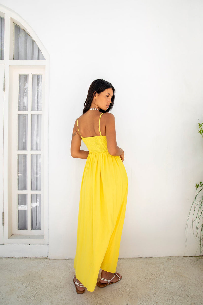 FORTUNATE ONE Blushing Lovers Maxi Dress Yellow