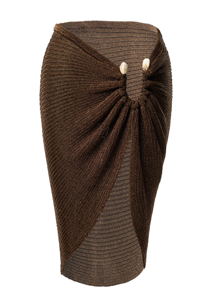 Bronze Luminous Metallic Skirt