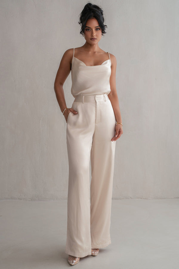 Champagne Ever After Satin Trousers
