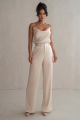 Champagne Ever After Satin Trousers