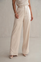 Champagne Ever After Satin Trousers