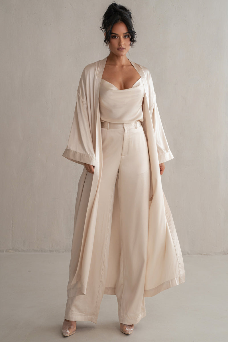 Champagne Ever After Satin Trousers
