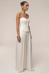 Buttercream Clara Wide Leg Pleated Trousers
