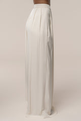 Buttercream Clara Wide Leg Pleated Trousers
