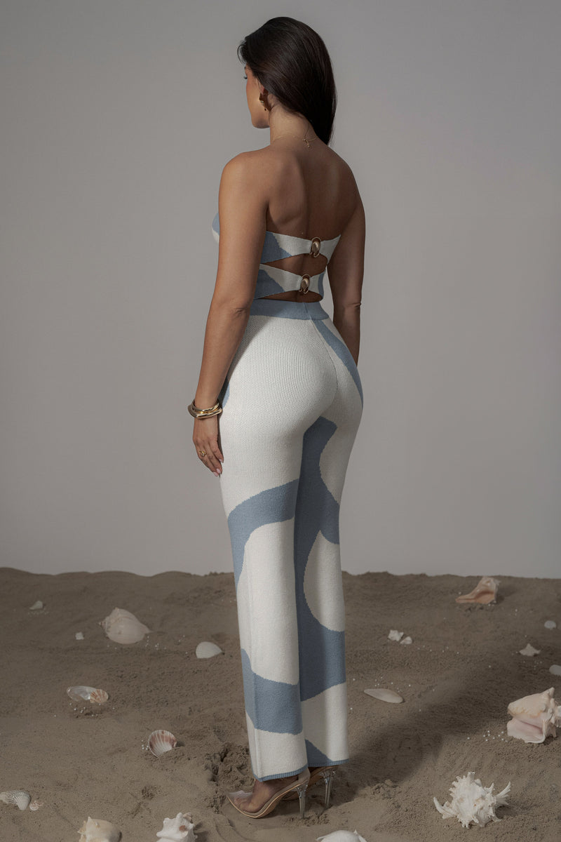 Blue Abstract Tiarra Pants