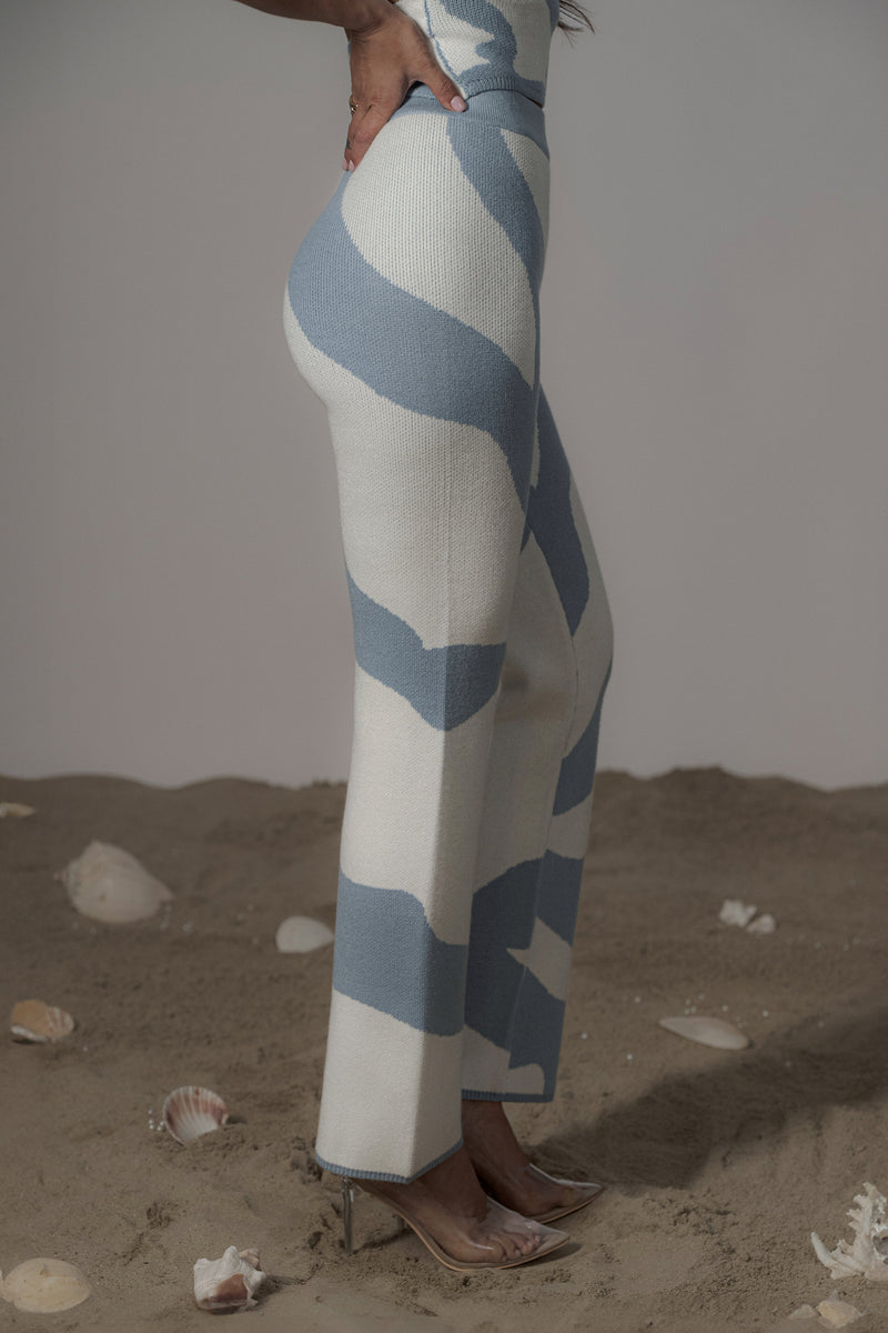 Blue Abstract Tiarra Pants