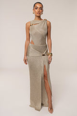 Gold Hazel Metallic Wrap Skirt