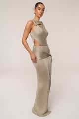 Gold Hazel Metallic Wrap Skirt