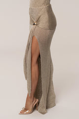 Gold Hazel Metallic Wrap Skirt